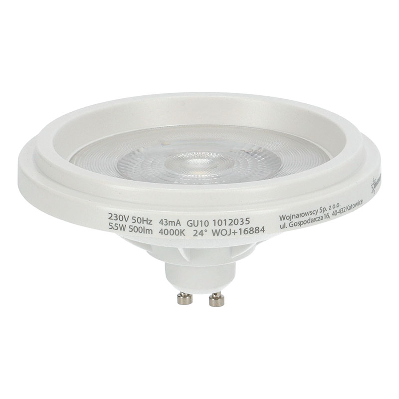AR111 LED lámpa (5.5W/24°) Spot - természetes fehér, fehér