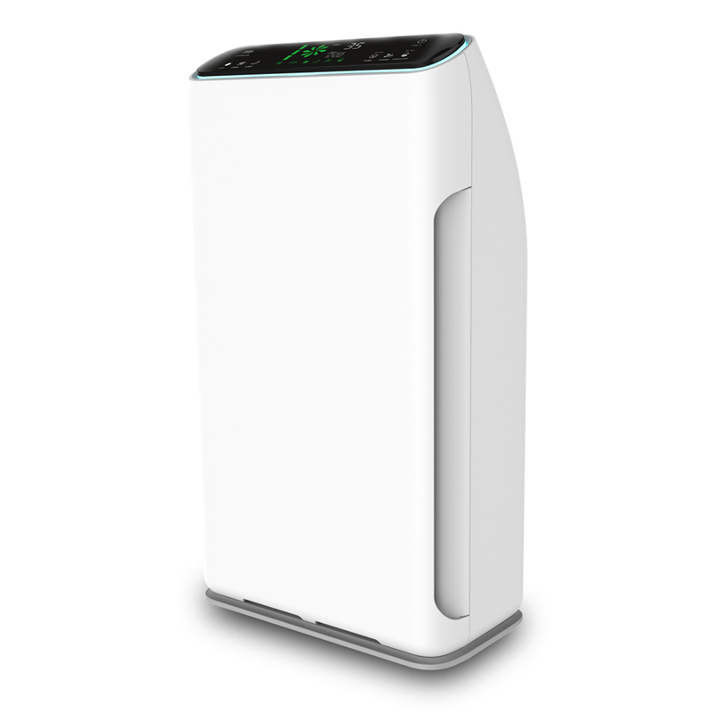 Hét lépcsős légtisztító készülék UV lámpával és ionizátorral - (80W) fehér-fekete