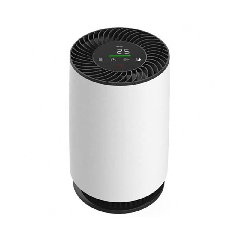 Mini légtisztító készülék UV lámpával és ionizátorral - (25W) fehér-fekete