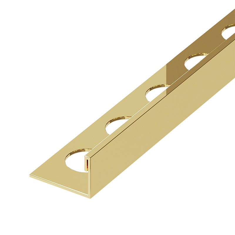 NOX Prémium szögletes élvédő - inox, tükör arany 10mm/270cm
