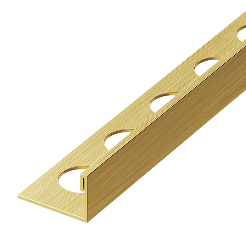 NOX Prémium szögletes élvédő - inox, szálcsiszolt arany 10mm/270cm