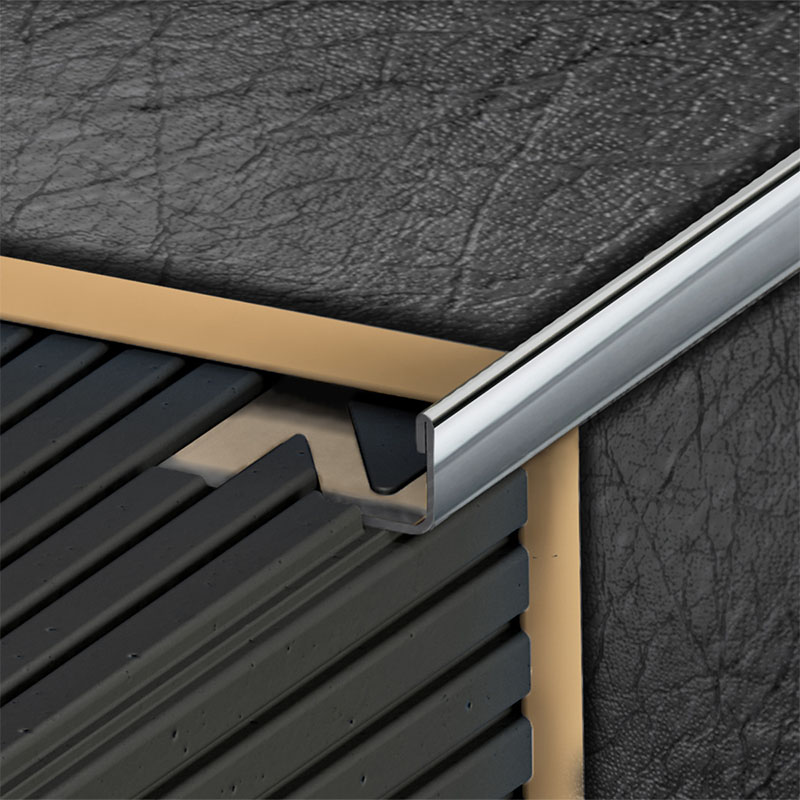 NOX rozsdamentes acél szögletes sarokprofil, élvédő (0.8 mm - vastag) 12 mm inox - 250 cm