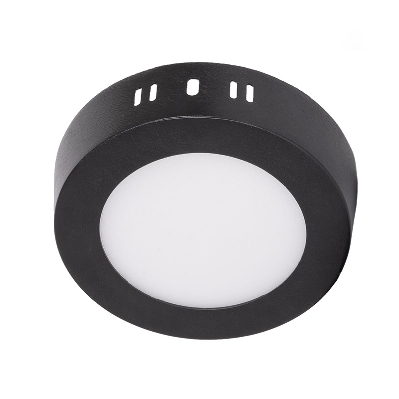 Falon kívüli LED panel (kör alakú) 6W - állítható színhőmérséklet, CCT kapcsolóval, fekete