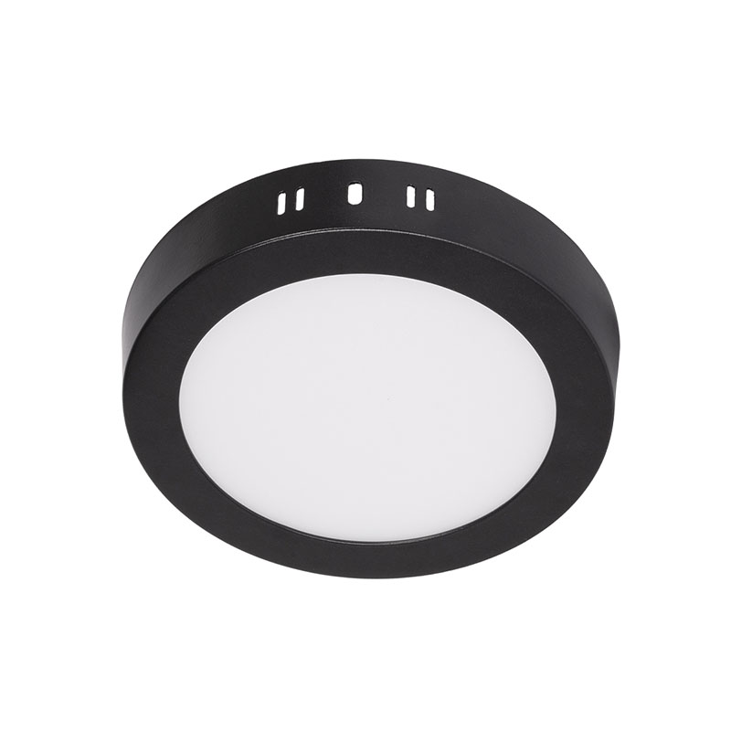 Falon kívüli LED panel (kör alakú) 12W - állítható színhőmérséklet, CCT kapcsolóval, fekete