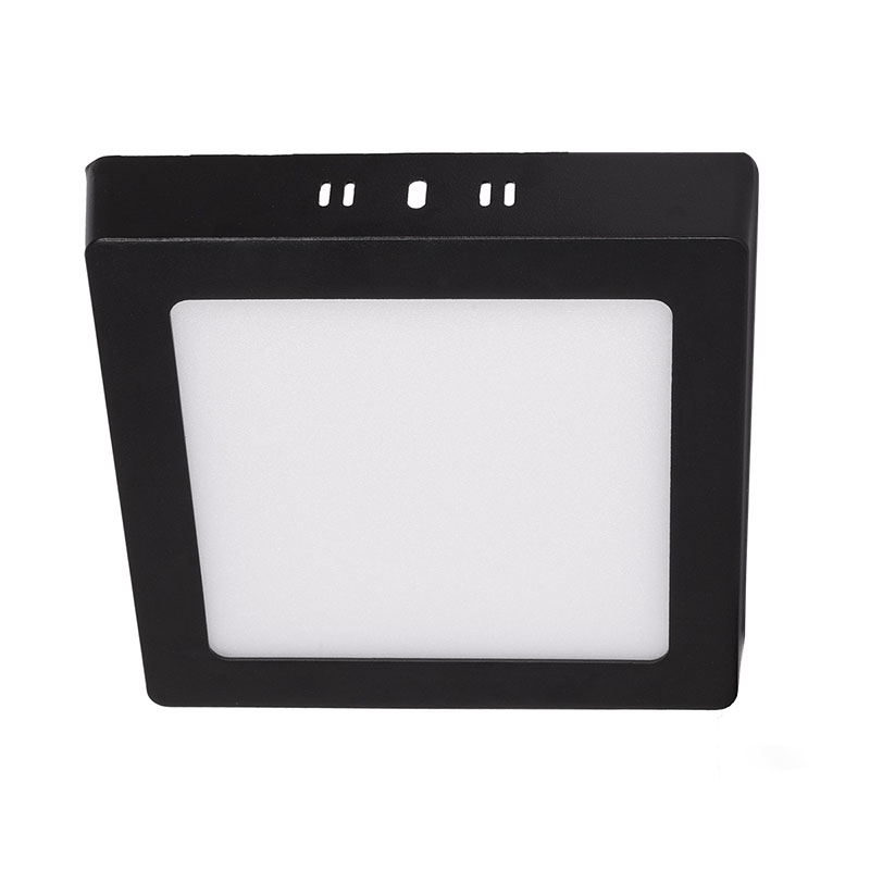 Falon kívüli LED panel (négyzet alakú) 12W - állítható színhőmérséklet, CCT kapcsolóval, fekete
