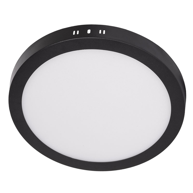 Falon kívüli LED panel (kör alakú) 24W - állítható színhőmérséklet, CCT kapcsolóval, fekete