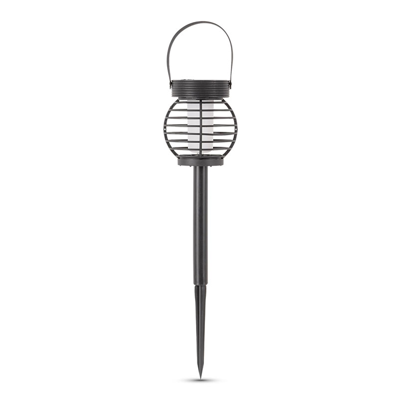 2in1 kerti leszúrható napelemes LED lámpa láng effekttel (27 cm) fekete