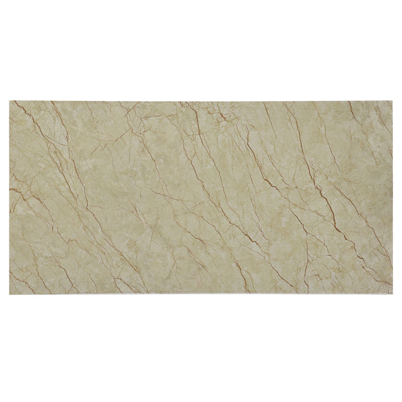 120x60 cm PVC dekorpanel, márvány mintás falburkoló lap - Crema Marfil marble, 5 db/csomag, 3.6 m2