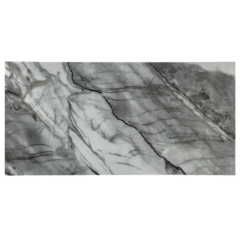 120x60 cm PVC dekorpanel, márvány mintás falburkoló lap - Badal grey marble, 5 db/csomag, 3.6 m2