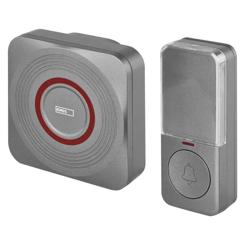 GoSmart vezeték nélküli csengő, P5735SS (beltéri csengő + nyomógomb) Wi-Fi, ezüst