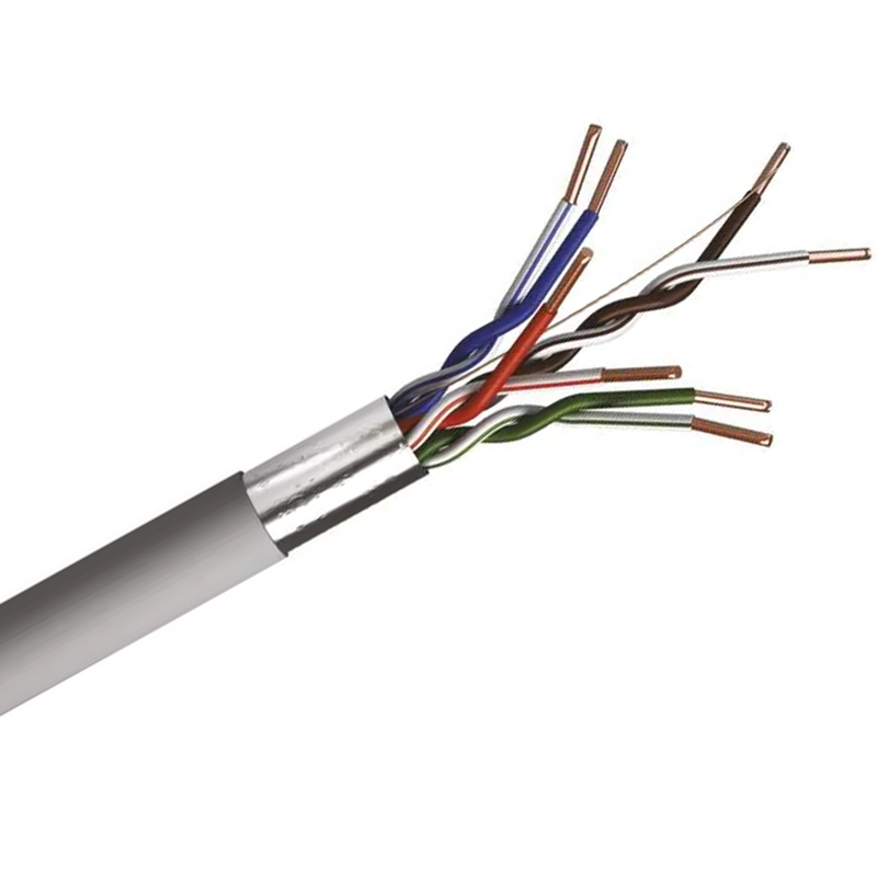 FTP CAT 5E kábel, 4x2 érpár, 100 méter, szürke