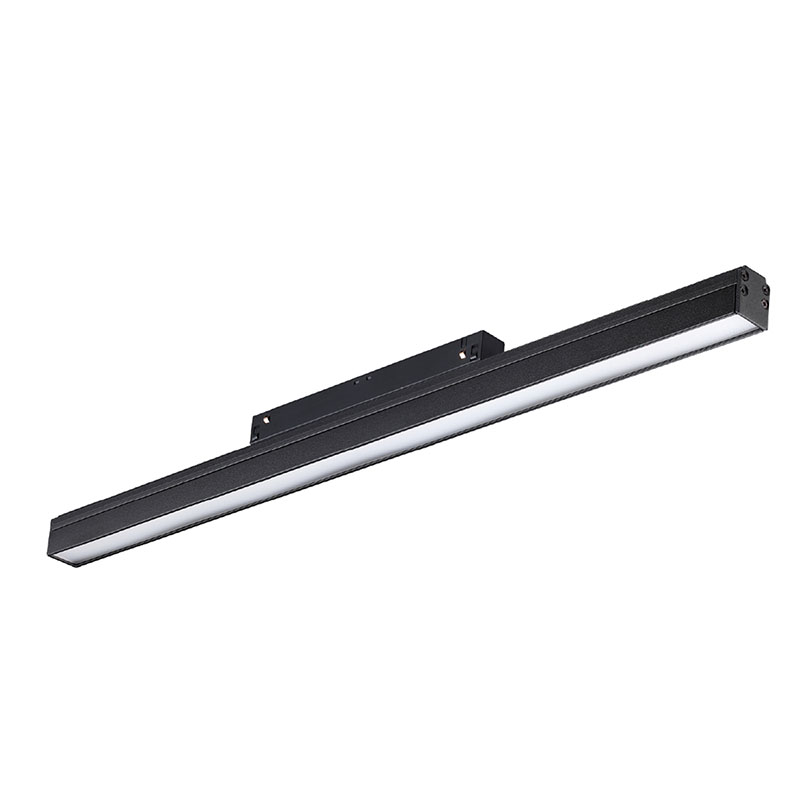 Genesis mágneses sínes LED lámpa, 22 cm, fekete - 12W (110°) természetes fehér, 48 Volt