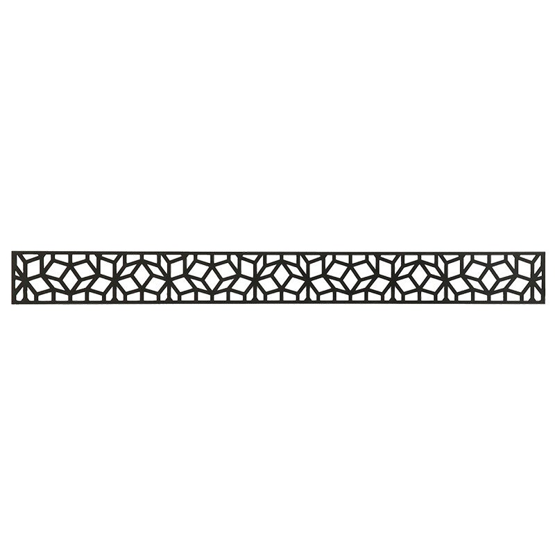 Fali dekorpanel, mozaik minta, 15x150 cm, 3 mm HDF - Antracit