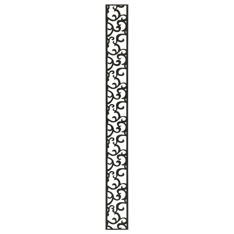 Fali dekorpanel, inda minta, 15x150 cm, 3 mm HDF - Antracit