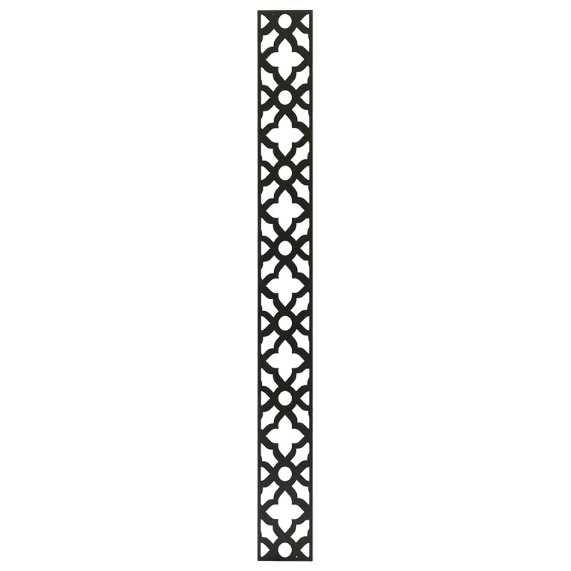 Fali dekorpanel, marokkói minta, 15x150 cm, 3 mm HDF - Antracit