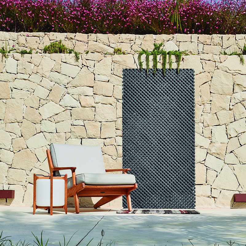 Decory LOP Keskeny térelválasztó panel - dekorpanel (120x60cm) antracit