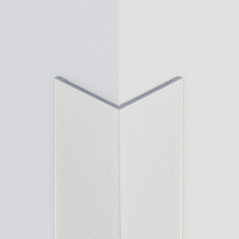 Alumínium sarokélvédő profil (15x15 mm) struktúrált fehér - 270 cm