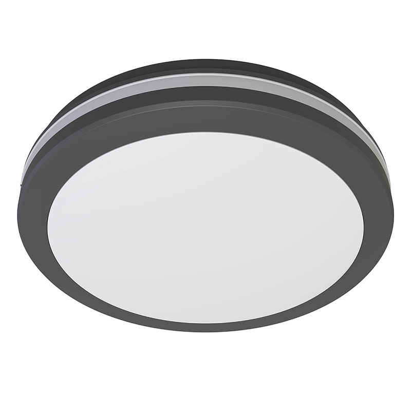 Mennyezeti LED lámpatest - kör (30W/3000lm) változtatható színhőmérséklet, fekete (302 mm)
