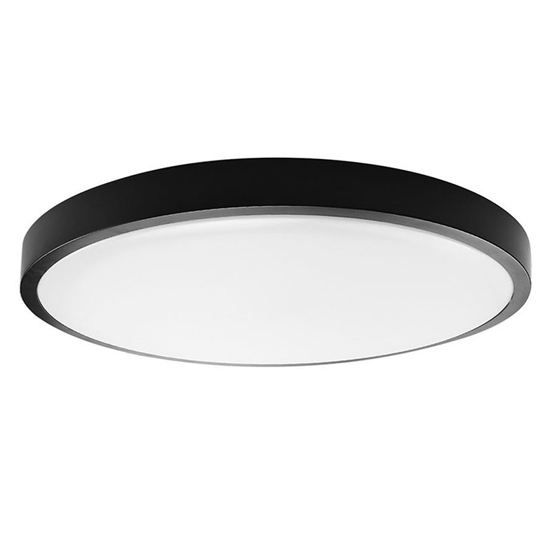 Távirányítós IP44 mennyezeti LED lámpatest, mozgásérzékelővel - kör (36W/3820lm) természetes fehér, fekete (420 mm), Samsung