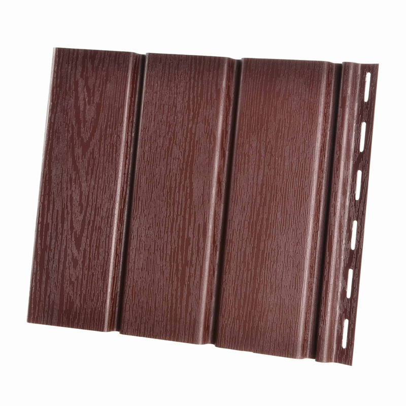 PVC ereszalj panel, sötétbarna (30 cm x 3 méter) - sima, zárt