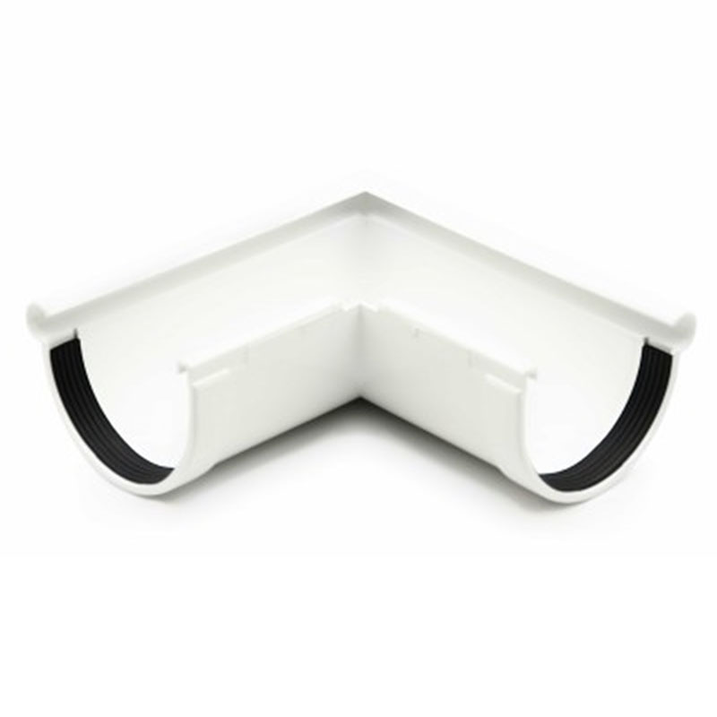 Ereszcsatorna külső sarokelem 90°, 90 mm, fehér, PVC