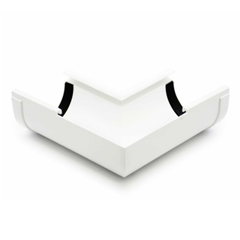 Ereszcsatorna belső sarokelem 90°, 90 mm, fehér, PVC