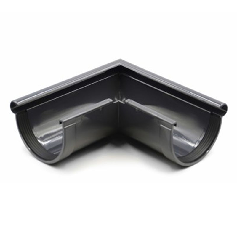Ereszcsatorna külső sarokelem 90°, 90 mm, antracit, PVC