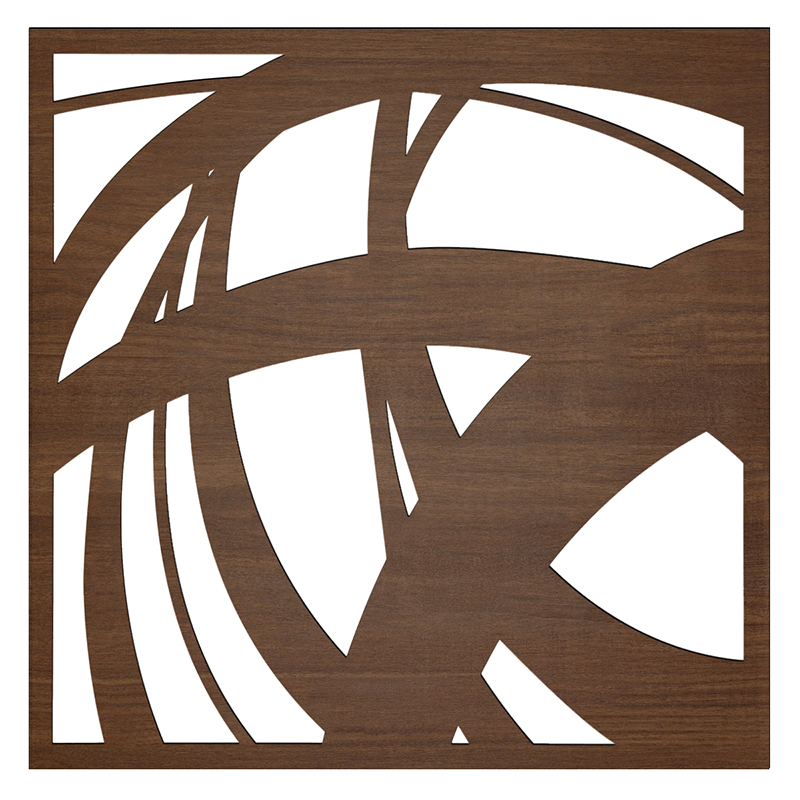 Mennyezeti kazettás dekorpanel, hullámzás, 595x595 mm, 3 mm HDF - Dió