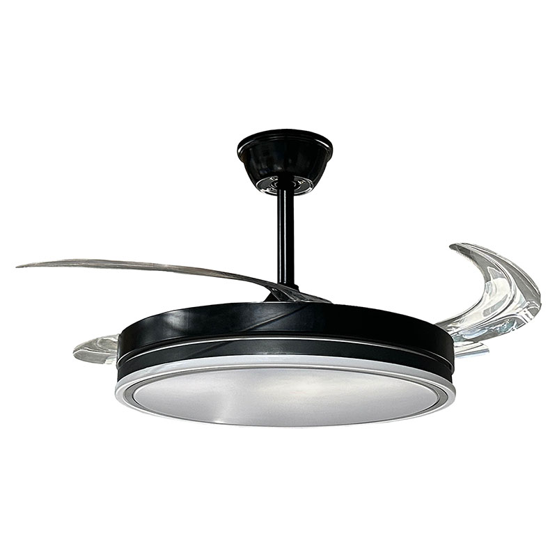 Mennyezeti ventilátor és lámpa, (36W/2880lm) CCT, távirányítóval, fekete