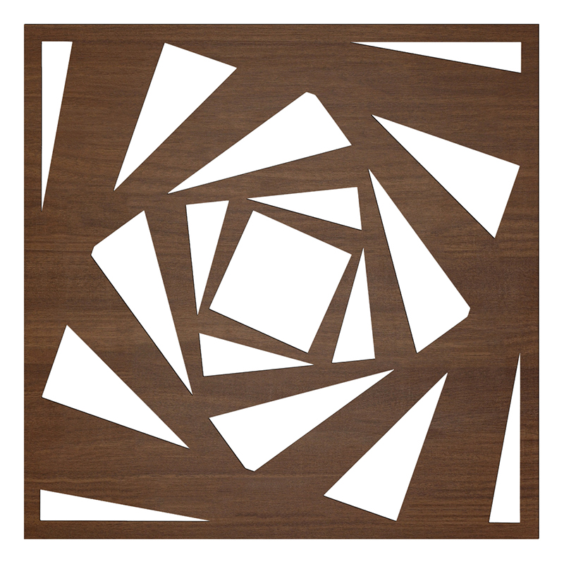 Mennyezeti kazettás dekorpanel, labirintus, 595x595 mm, 3 mm HDF - Dió