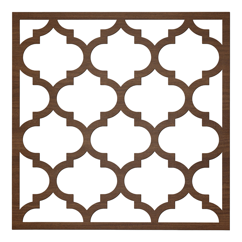 Mennyezeti kazettás dekorpanel, Marokkó, 595x595 mm, 3 mm HDF - Dió