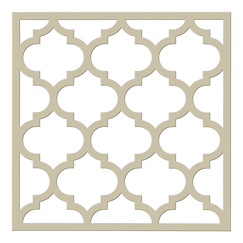 Mennyezeti kazettás dekorpanel, Marokkó, 595x595 mm, 3 mm HDF - Krém