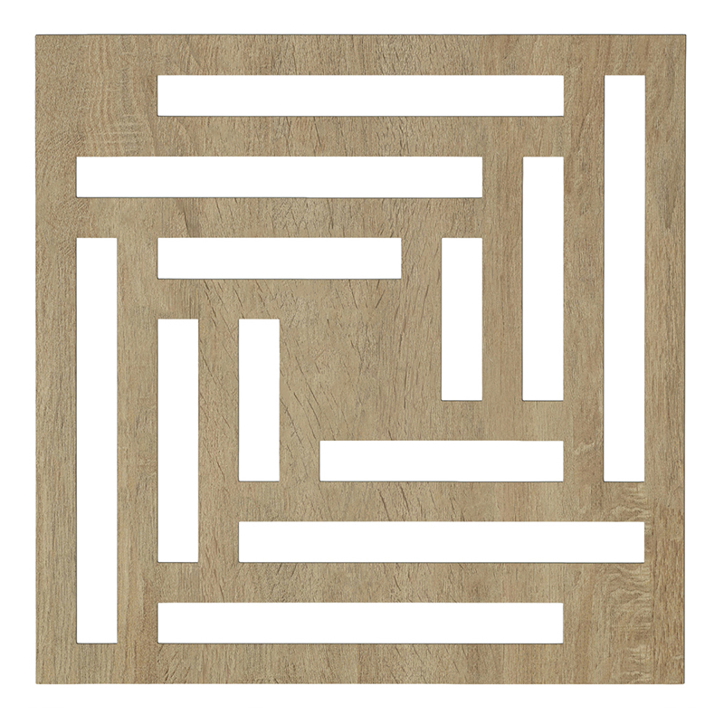 Mennyezeti kazettás dekorpanel, geometria, 595x595 mm, 3 mm HDF - Sonoma tölgy