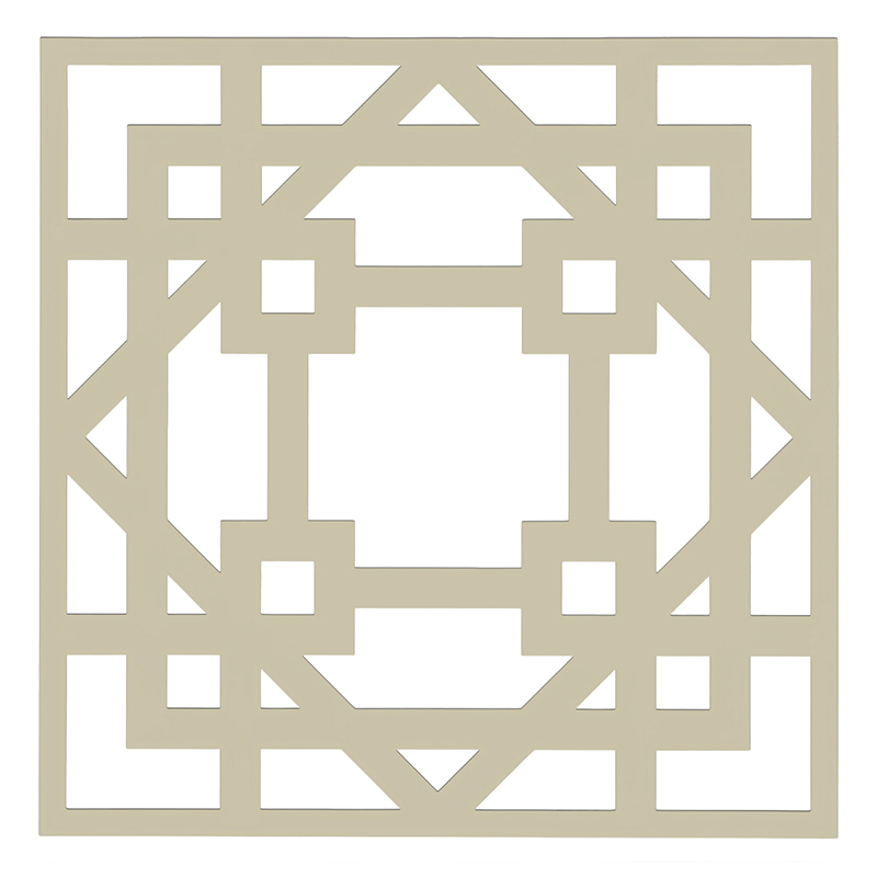 Mennyezeti kazettás dekorpanel, pillér, 595x595 mm, 3 mm HDF - Krém
