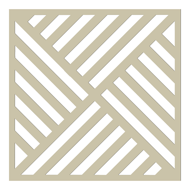 Mennyezeti kazettás dekorpanel, piramis, 595x595 mm, 3 mm HDF - Krém