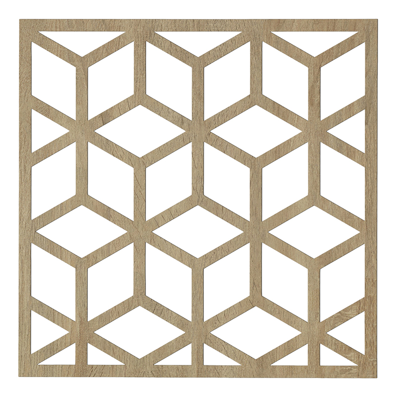 Mennyezeti kazettás dekorpanel, kockák, 595x595 mm, 3 mm HDF - Sonoma tölgy