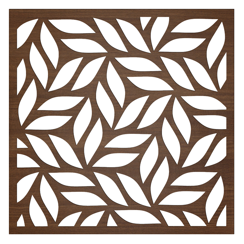 Mennyezeti kazettás dekorpanel, levelek, 595x595 mm, 3 mm HDF - Dió