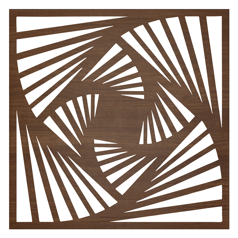 Mennyezeti kazettás dekorpanel, dinamika, 595x595 mm, 3 mm HDF - Dió
