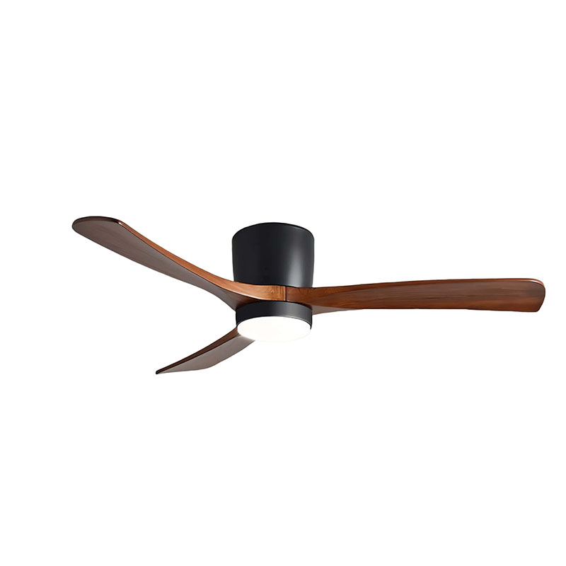 Mennyezeti ventilátor és lámpa, slim design, 3 lapát (18W/1440lm) CCT, távirányítóval, fekete - dió