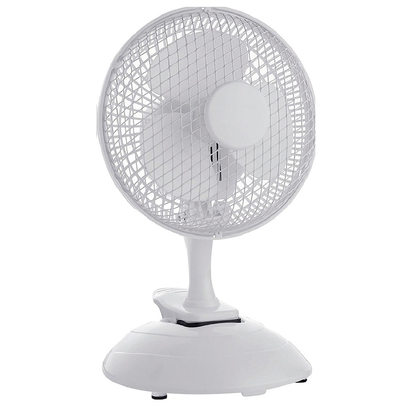 Asztali ventilátor fehér színben (29 cm - 17W), csíptethetős