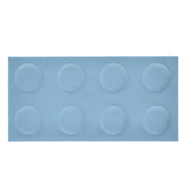 Téglalap alakú filcpanel - filcből készült puha falburkoló, 60x30cm, babakék