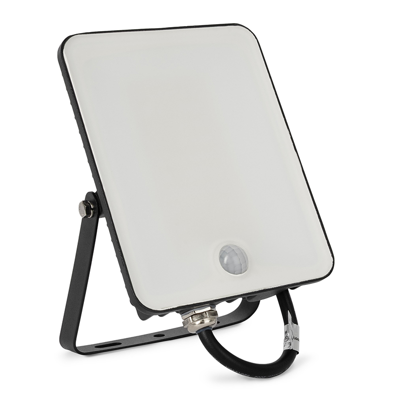 Slim SMD keret nélküli, mozgásérzékelős LED reflektor (50W/4500lm) természetes fehér