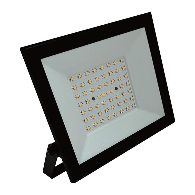 SMD LED reflektor, fekete ház (50W/4000lm) - természetes fehér