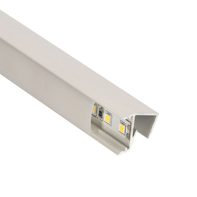 GLASS SHELF Fehér - üvegpolc profil LED szalaghoz (Opál búrával)