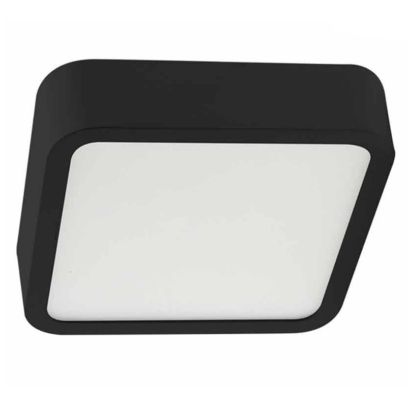 Fekete falon kívüli LED panel (négyzet alakú) 18W - természetes fehér