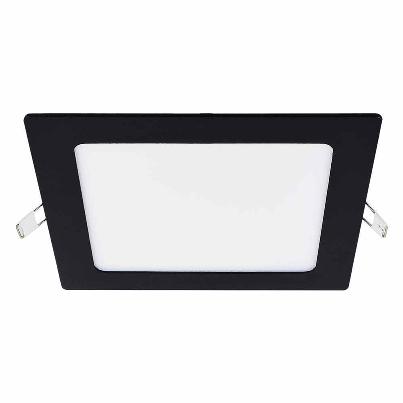 Süllyeszthető LED panel (168 mm - négyzet) 12W - természetes fehér, fekete