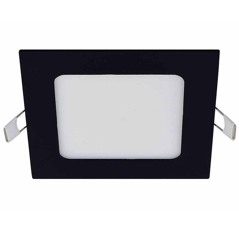 Süllyeszthető LED panel (120 mm - négyzet) 6W - természetes fehér, fekete