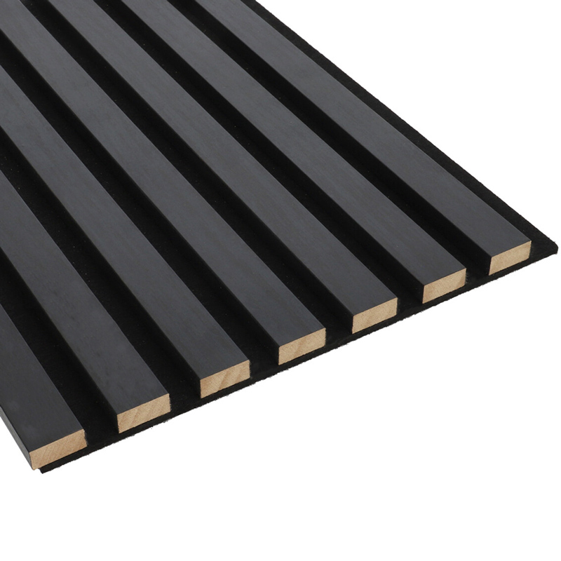 - Fa hatású, hangszigetelő lamella falburkolat, filc hátlappal (260 cm x 30 cm x 1.7 cm) - láva fekete