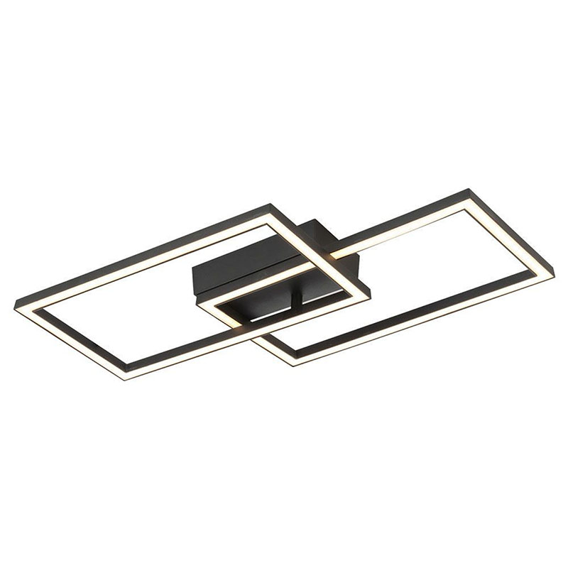 Mennyezeti designer LED lámpa (20W/880Lumen) fekete, természetes fehér