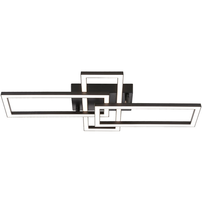 Mennyezeti designer LED lámpa (24W/1200Lumen) fekete, természetes fehér